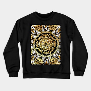 Mandala black white gold Crewneck Sweatshirt